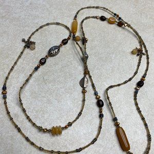 Serpentine Bronze Pearl Sterling Silver Bead Boho